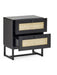 Tribeca 2 Drawer Bedside in Black - Luminex FurnitureBedside TablePAD101