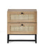 Tribeca 2 Drawer Bedside - Oak - Luminex FurnitureBedside TablePAD001