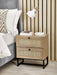 Tribeca 2 Drawer Bedside - Oak - Luminex FurnitureBedside TablePAD001