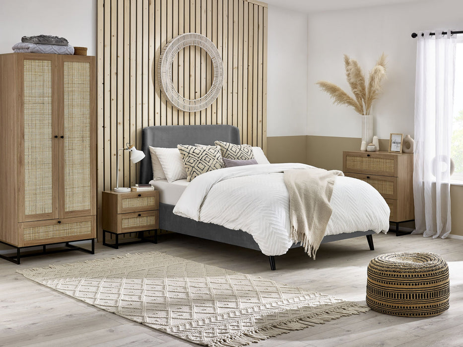 Tribeca 2 Drawer Bedside - Oak - Luminex FurnitureBedside TablePAD001