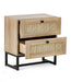 Tribeca 2 Drawer Bedside - Oak - Luminex FurnitureBedside TablePAD001