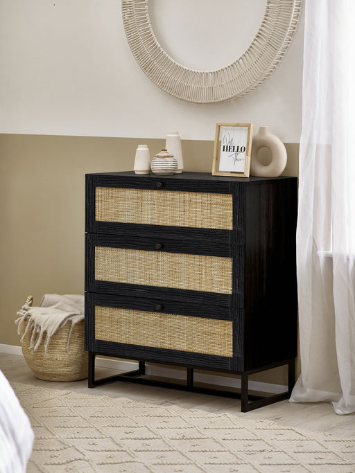 Tribeca 3 Drawer Chest - Black - Luminex FurnitureChest of drawersPAD102