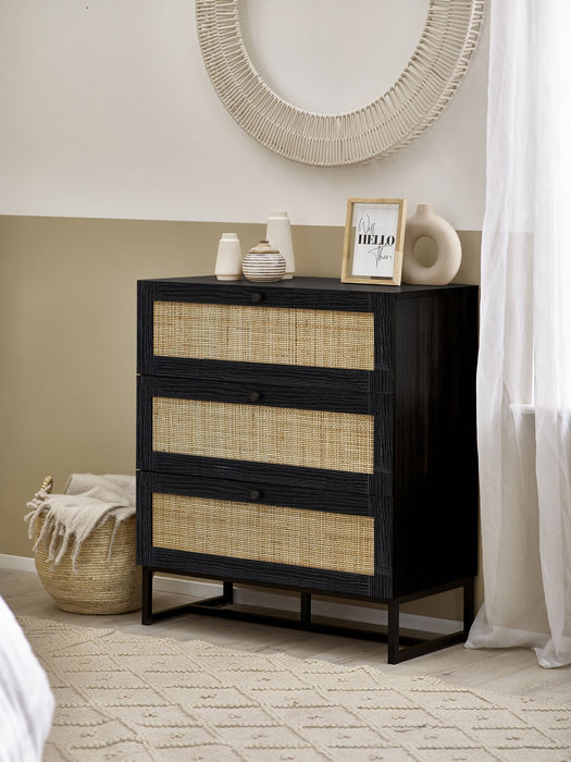 Tribeca 3 Drawer Chest - Black - Luminex FurnitureChest of drawersPAD102