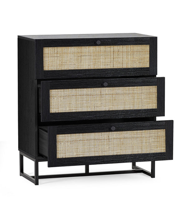 Tribeca 3 Drawer Chest - Black - Luminex FurnitureChest of drawersPAD102