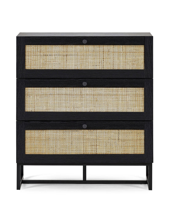 Tribeca 3 Drawer Chest - Black - Luminex FurnitureChest of drawersPAD102