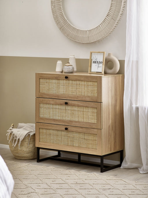 Tribeca 3 Drawer Chest - Oak - Luminex FurnitureChest of drawersPAD002