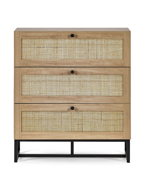 Tribeca 3 Drawer Chest - Oak - Luminex FurnitureChest of drawersPAD002