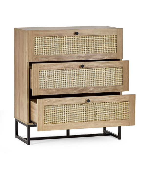 Tribeca 3 Drawer Chest - Oak - Luminex FurnitureChest of drawersPAD002