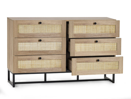 Tribeca 6 Drawer Chest - Oak - Luminex FurnitureChest of drawersPAD003
