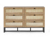 Tribeca 6 Drawer Chest - Oak - Luminex FurnitureChest of drawersPAD003