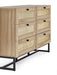Tribeca 6 Drawer Chest - Oak - Luminex FurnitureChest of drawersPAD003