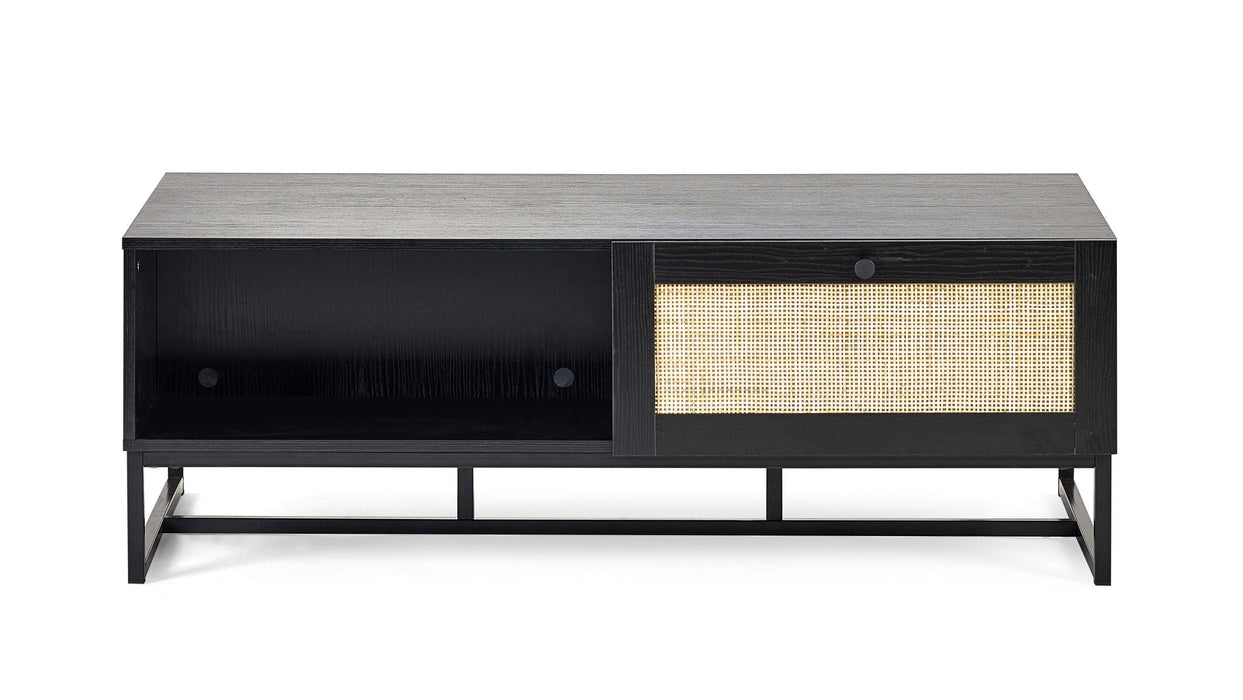 Tribeca Coffee Table – Rattan & Metal | Oak or Black Finish - Luminex FurnitureCoffee TablePAD105