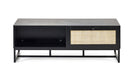 Tribeca Coffee Table – Rattan & Metal | Oak or Black Finish - Luminex FurnitureCoffee TablePAD105