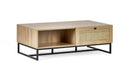 Tribeca Coffee Table – Rattan & Metal | Oak or Black Finish - Luminex FurnitureCoffee TablePAD105