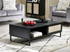 Tribeca Coffee Table – Rattan & Metal | Oak or Black Finish - Luminex FurnitureCoffee TablePAD105