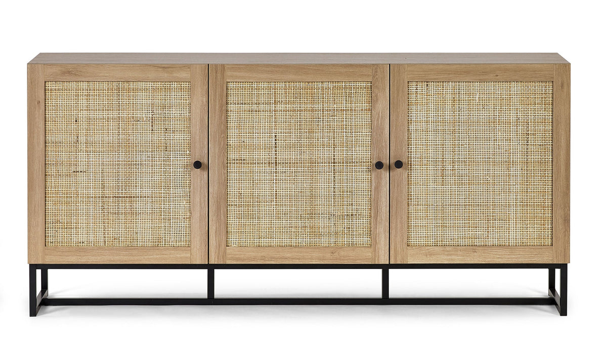 Tribeca Rattan Sideboard – Oak or Black - Luminex FurnitureSideboardPAD007