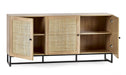 Tribeca Rattan Sideboard – Oak or Black - Luminex FurnitureSideboardPAD107