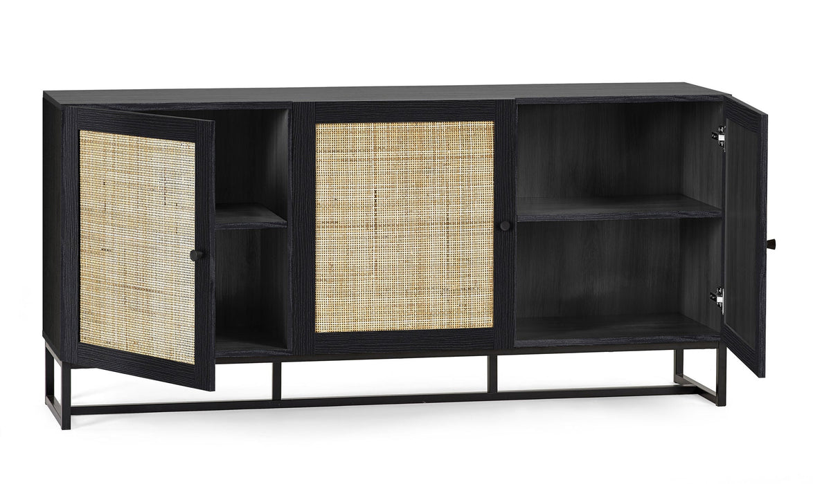 Tribeca Rattan Sideboard – Oak or Black - Luminex FurnitureSideboardPAD107