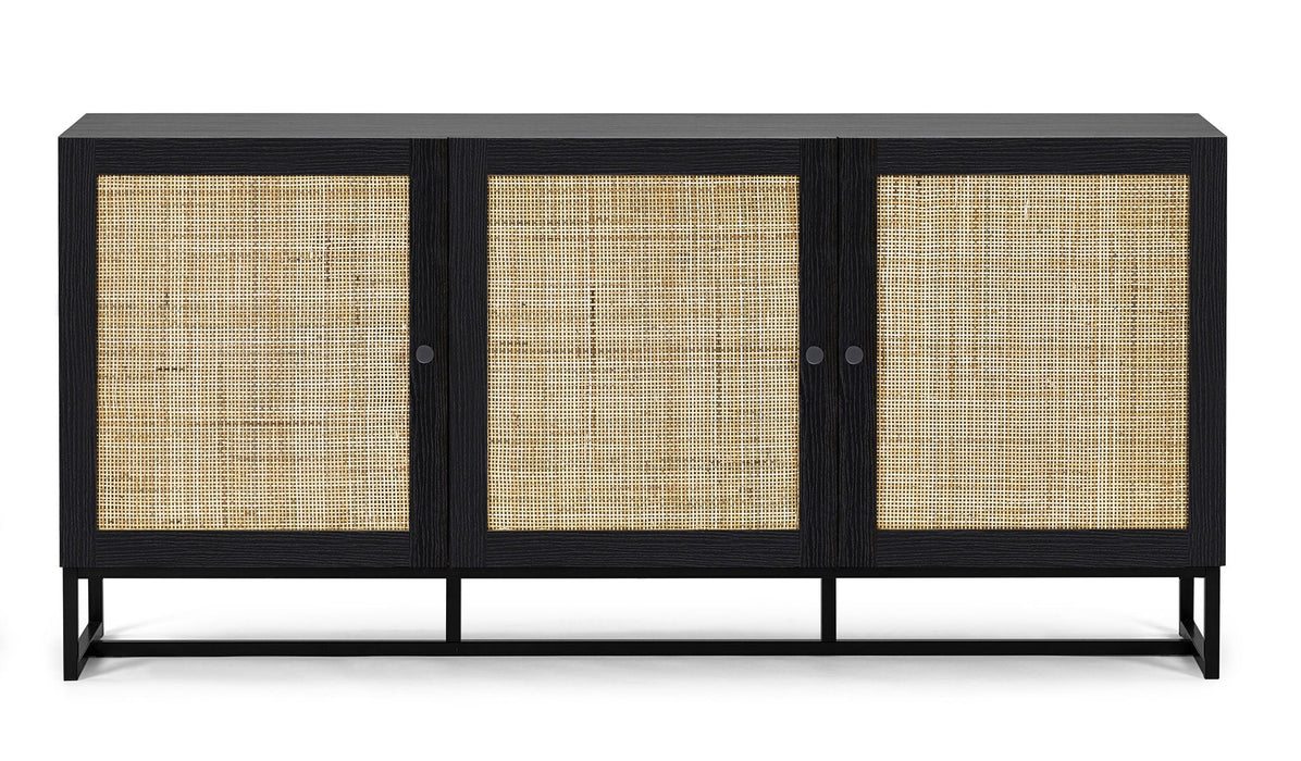 Tribeca Rattan Sideboard – Oak or Black - Luminex FurnitureSideboardPAD107