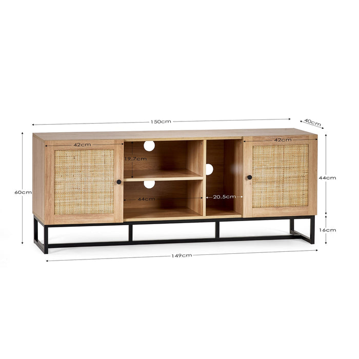 Tribeca TV Unit – Oak Finish - Luminex FurnitureTV UnitPAD006