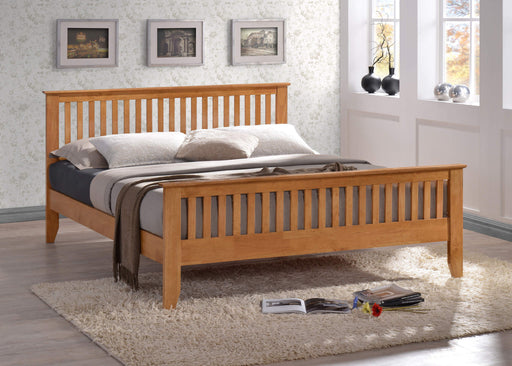 Turin Honey Oak Wooden Bed Frame - Luminex FurnitureBedTUR3