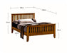 Turin Honey Oak Wooden Bed Frame - Luminex FurnitureBedTUR3