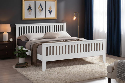 Turin Shaker Wooden Bedstead - Luminex FurnitureBedTUR3WHI