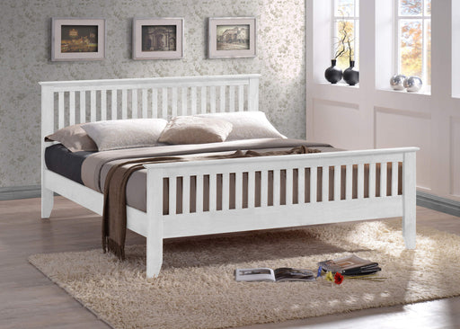 Turin White Wooden Bed Frame - Luminex FurnitureBedTUR3WHI