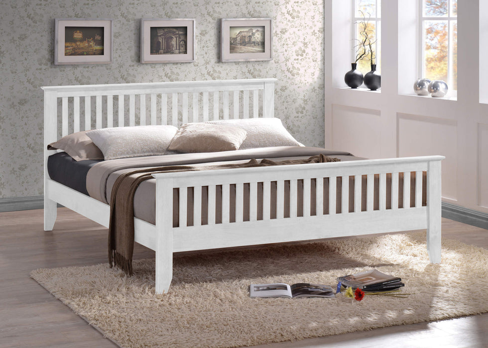 Turin White Wooden Bed Frame - Luminex FurnitureBedTUR3WHI