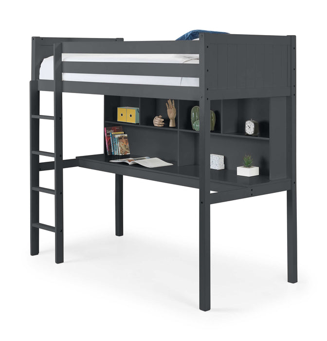 Turnberry High Sleeper Bed with Desk & Storage – Anthracite - Luminex FurnitureHigh SleepersTIT003