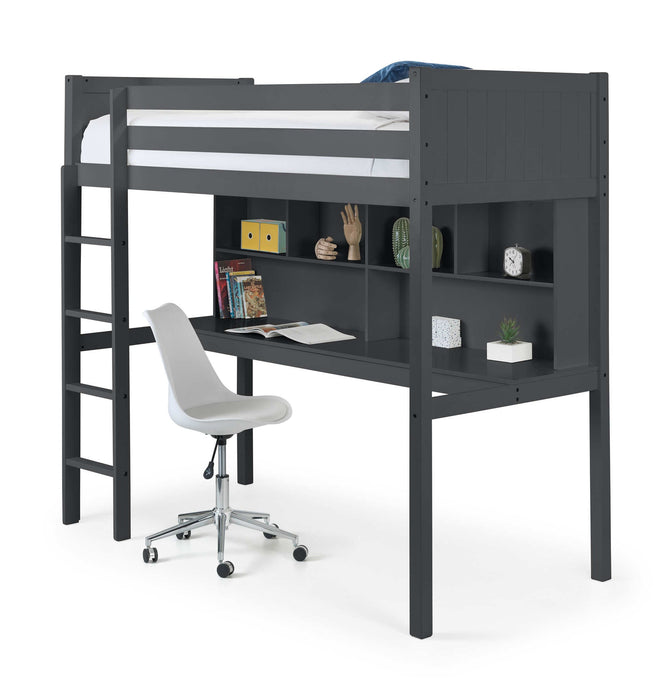 Turnberry High Sleeper Bed with Desk & Storage – Anthracite - Luminex FurnitureHigh SleepersTIT003