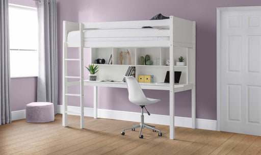 Turnberry High Sleeper Bed with Desk & Storage – Surf White - Luminex FurnitureHigh SleepersTIT001