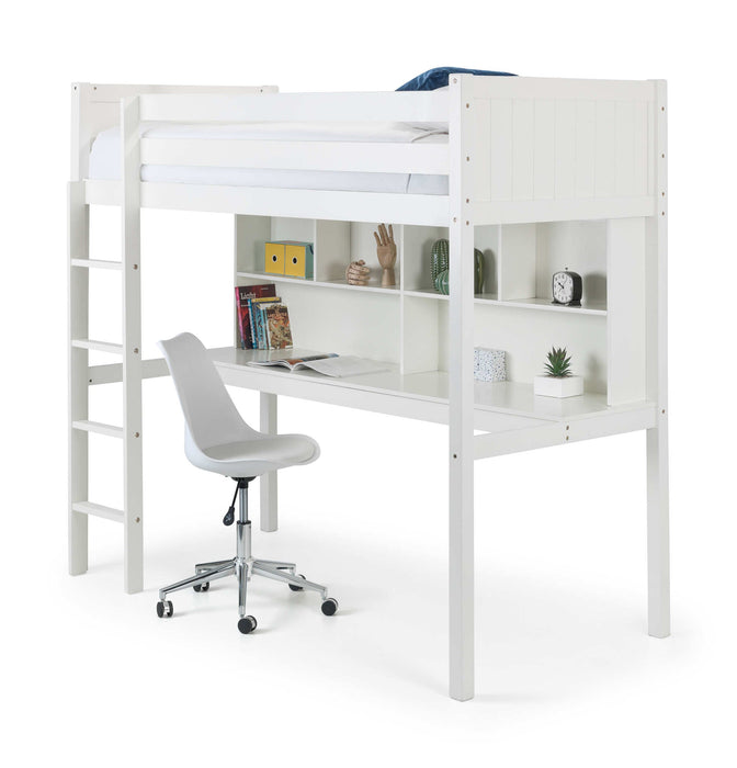 Turnberry High Sleeper Bed with Desk & Storage – Surf White - Luminex FurnitureHigh SleepersTIT001