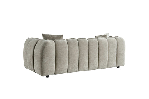 Umbria Beige 3 Seater Sofa – Modern Channel - Tufted Design - Luminex FurnitureSofasvenice_3_str_beige