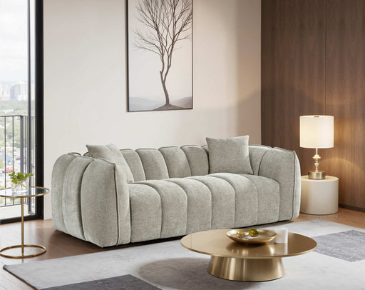 Umbria Beige 3 Seater Sofa – Modern Channel - Tufted Design - Luminex FurnitureSofasvenice_3_str_beige