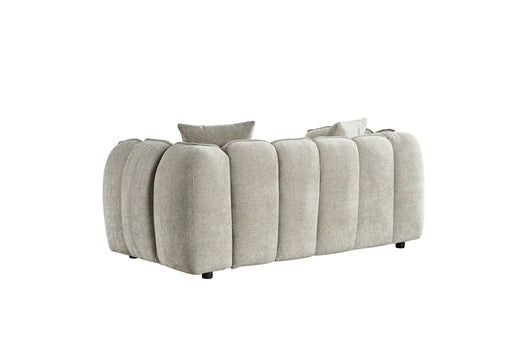 Umbria Beige Fabric 2 Seater Sofa – Modern Channel - Tufted Comfort - Luminex FurnitureSofasvenice_2_str_beige