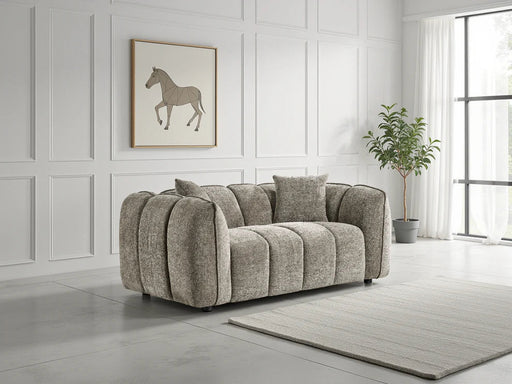 Umbria Mocha 2 Seater Sofa – Modern Channel - Tufted Design - Luminex FurnitureSofasvenice_2_str_mocha
