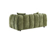 Umbria Olive Green 2 Seater Sofa – Contemporary Channel - Tufted Comfort - Luminex FurnitureSofasvenice_2_str_olive