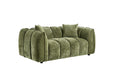 Umbria Olive Green 2 Seater Sofa – Contemporary Channel - Tufted Comfort - Luminex FurnitureSofasvenice_2_str_olive