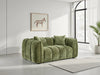 Umbria Olive Green 2 Seater Sofa – Contemporary Channel - Tufted Comfort - Luminex FurnitureSofasvenice_2_str_olive