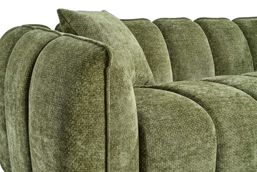 Umbria Olive Green 2 Seater Sofa – Contemporary Channel - Tufted Comfort - Luminex FurnitureSofasvenice_2_str_olive