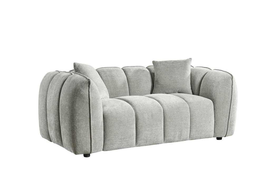 Umbria Sofa – Grey 2 Seater | Modern Channel - Tufted Design - Luminex FurnitureSofasvenice_2_str_grey