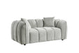 Umbria Sofa – Grey 2 Seater | Modern Channel - Tufted Design - Luminex FurnitureSofasvenice_2_str_grey