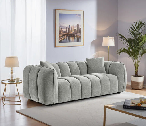 Umbria Sofa – Grey 2 Seater | Modern Channel - Tufted Design - Luminex FurnitureSofasvenice_2_str_grey