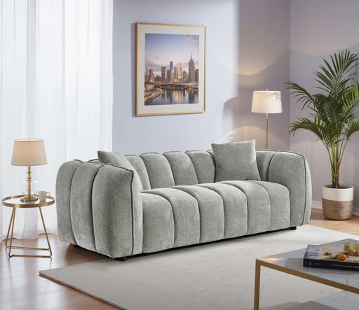 Umbria Sofa – Grey 3 Seater | Modern Channel - Tufted Design - Luminex FurnitureSofasvenice_3_str_grey