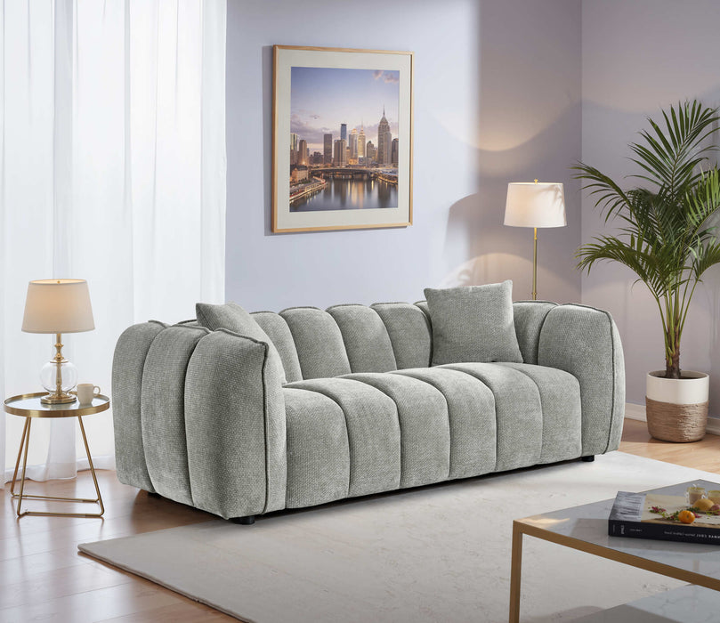 Umbria Sofa – Grey 3 Seater | Modern Channel - Tufted Design - Luminex FurnitureSofasvenice_3_str_grey
