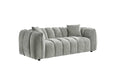 Umbria Sofa – Grey 3 Seater | Modern Channel - Tufted Design - Luminex FurnitureSofasvenice_3_str_grey