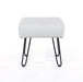 Upholstered Rectangular Stool with Black Metal Legs - Dark Grey - LuminexFurnitureStoolSTL - 6G