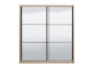 Valentin Artisan Oak Full Mirrored Sliding Door Wardrobe - Luminex FurnitureWall Shelves3424
