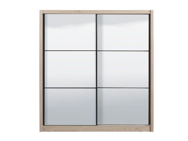 Valentin Artisan Oak Full Mirrored Sliding Door Wardrobe - Luminex FurnitureWall Shelves3424